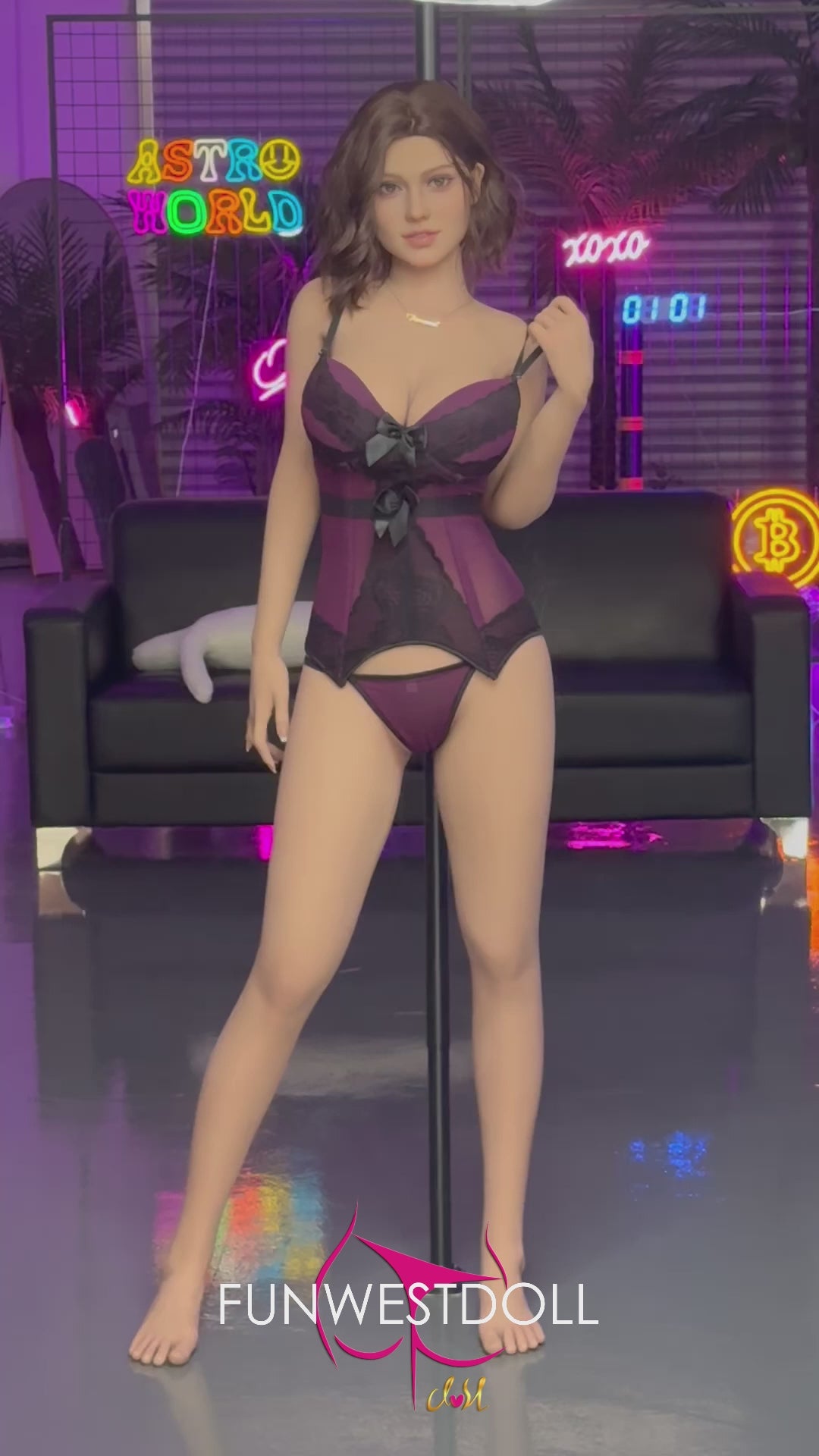 Rosa bambola del sesso (FunWest Doll 162 cm F-CUP #043 S-TPE) EXPRESS