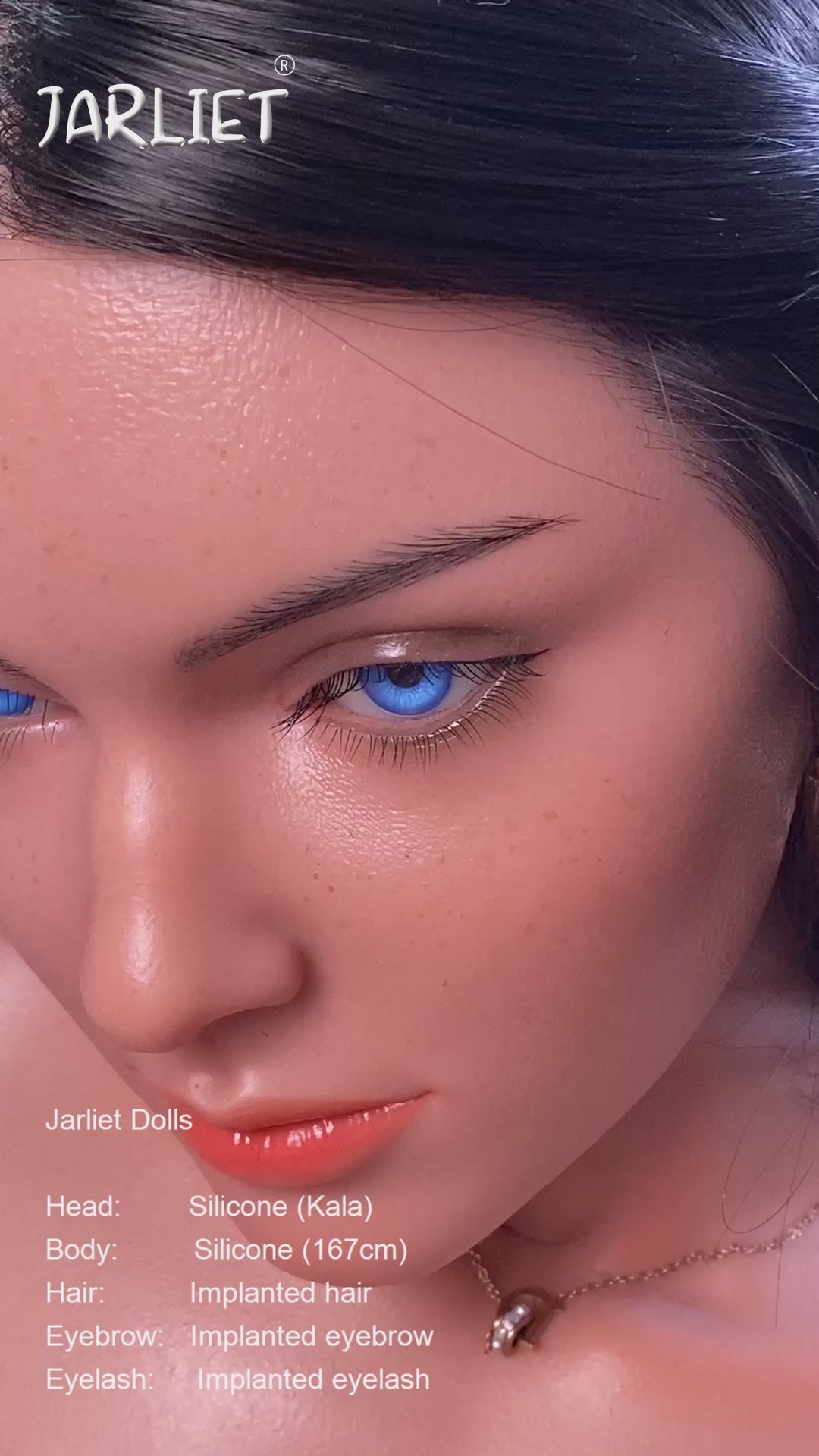 Bambola del sesso calvo (Jarliet 167 cm Coppa B in silicone)