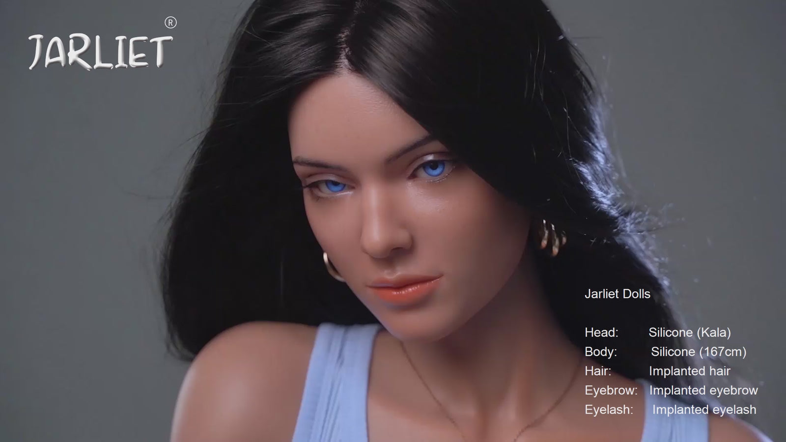 Bambola del sesso calvo (Jarliet 167 cm Coppa B in silicone)