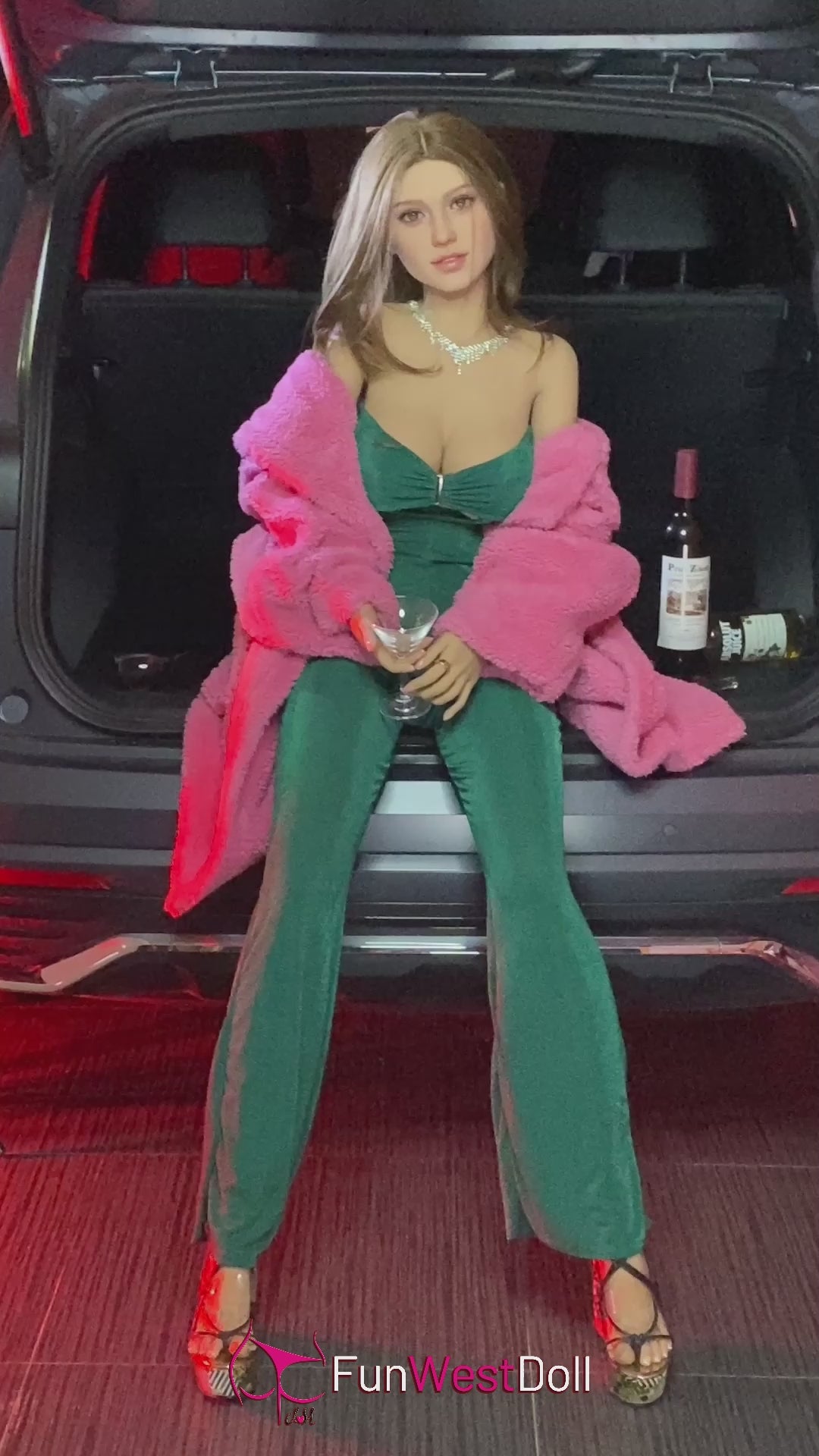 Bambola del sesso rosa (FunWest Doll Coppa F da 155 cm n. 043 TPE)