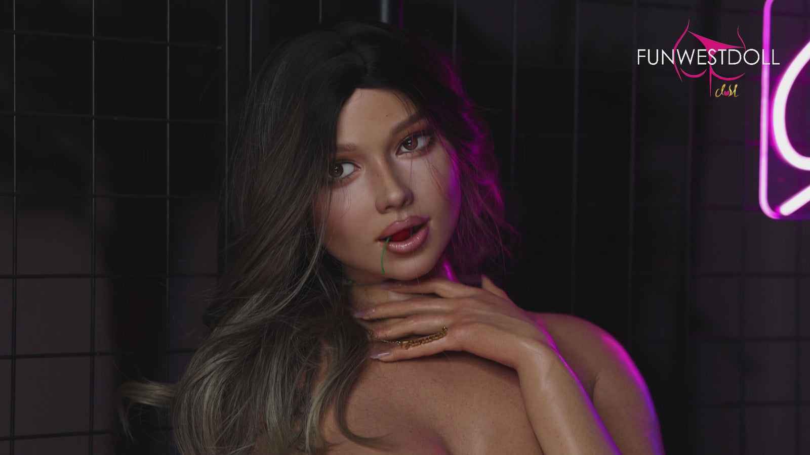 Bambola del sesso rosa (FunWest Doll Coppa D da 168 cm n. 043SJ RST Silicone)