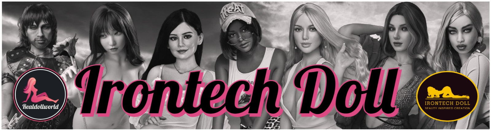 Sexdocka från Irontech Doll. Bilden föreställer rubriken Irontech Doll och visar Docklandets och Irontech Doll's logotyper. Om du är ute efter en sexdocka från Irontech Doll hittar du den hos Docklandet!